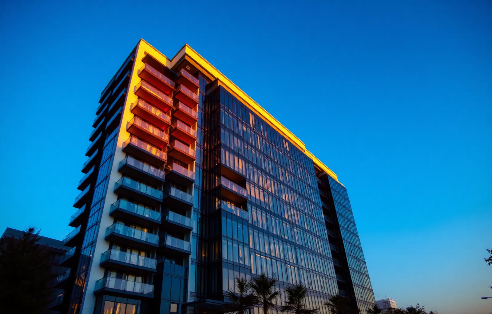 Edifício residencial moderno administrado pela Getcond